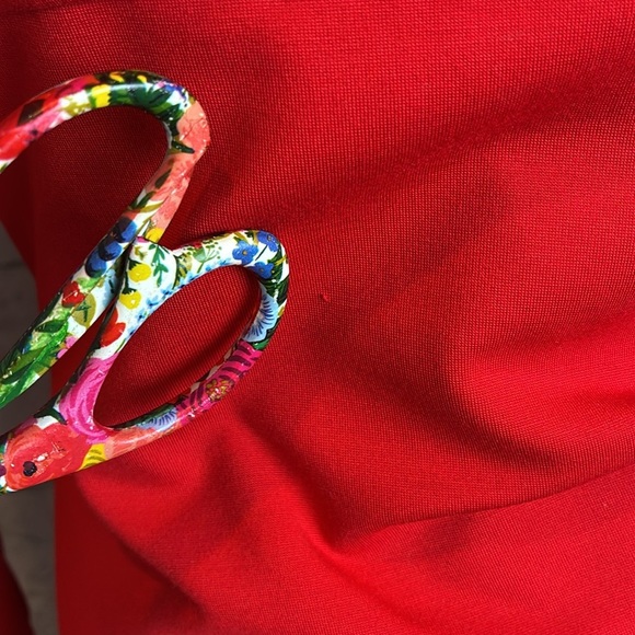 DIANE VON FURSTENBURG DVF Bevin 3/4 Sleeve Dress Cherry Red 8 Old Money Office - Picture 8 of 16